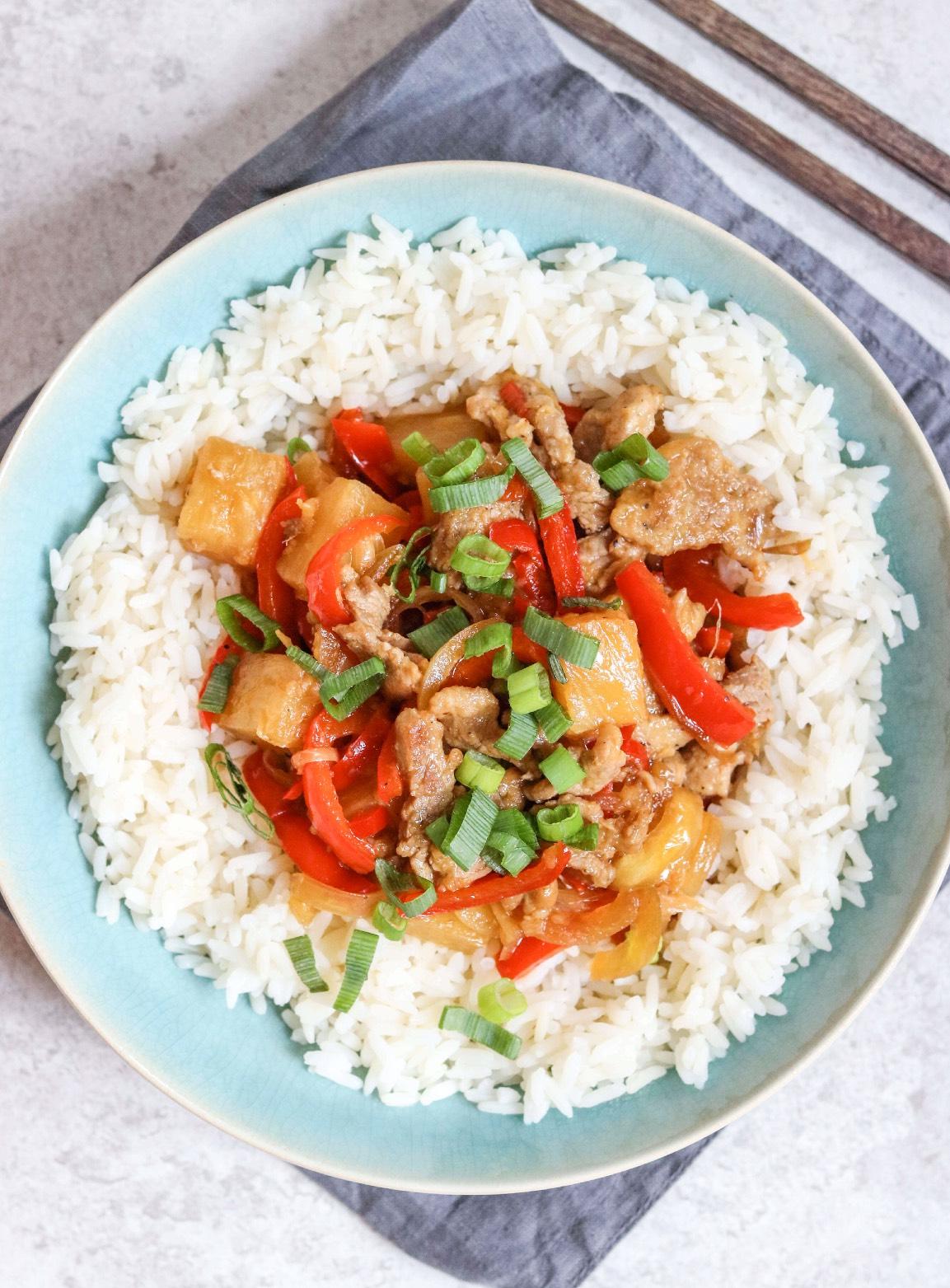 Chinese Pork Stir-Fry With Pineapple