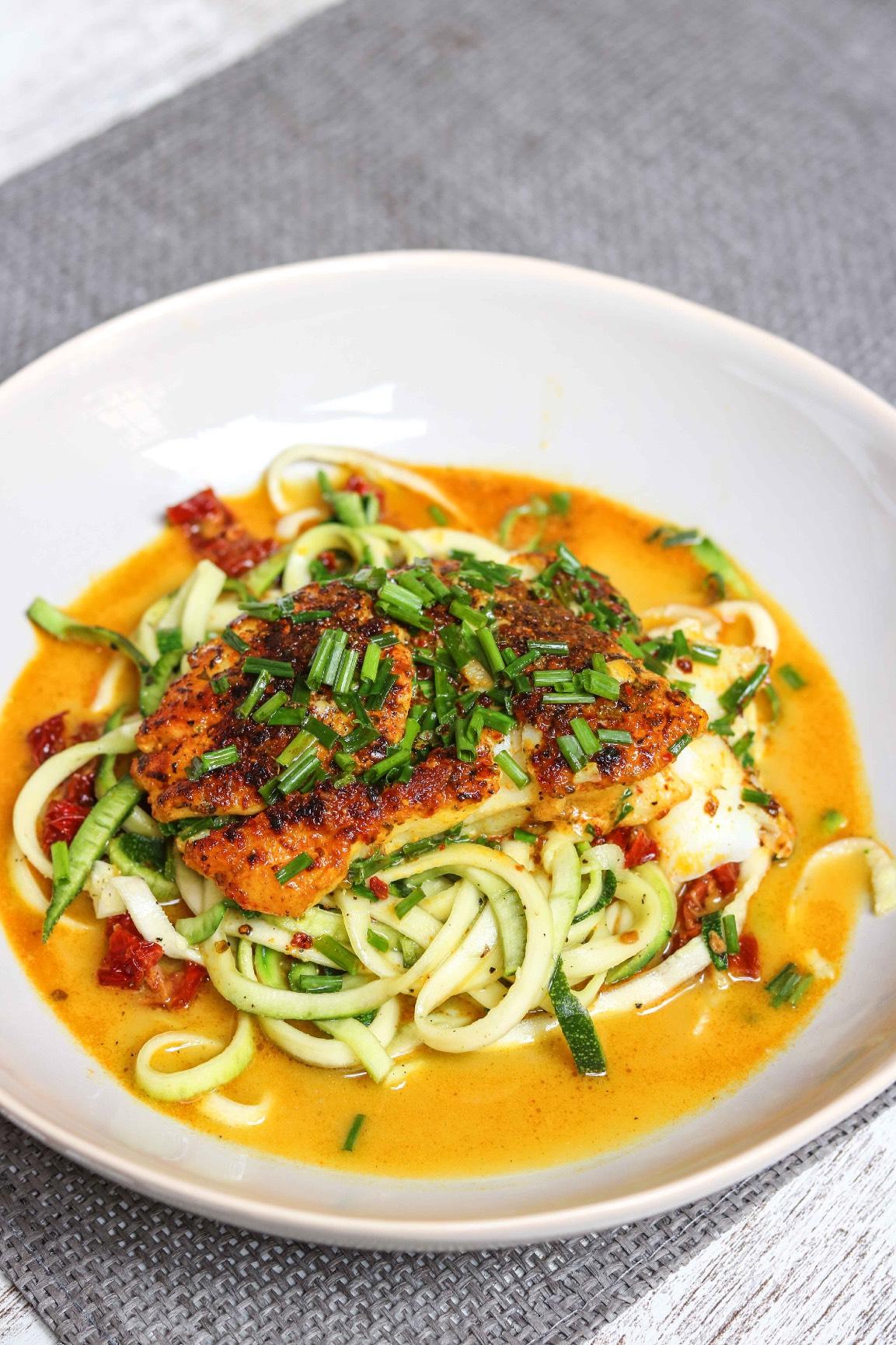 Cod With Creamy Zoodles