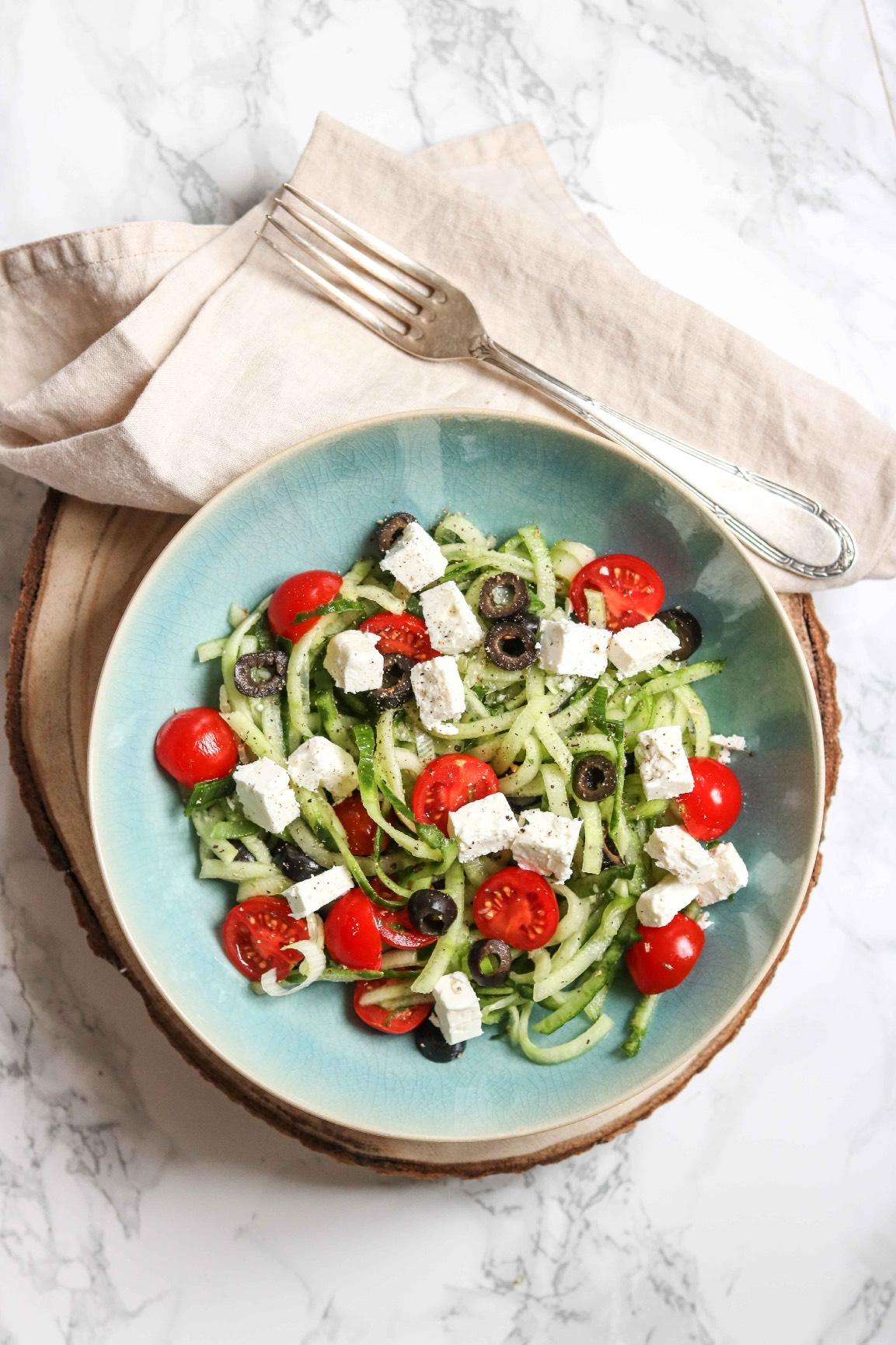 Easy Greek Zoodle Salad