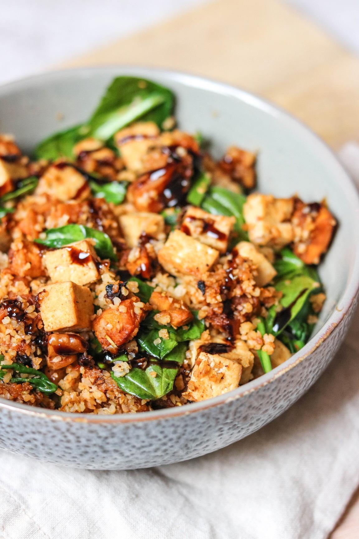 Grilled Pumpkin, Tofu & Bulgur Salad