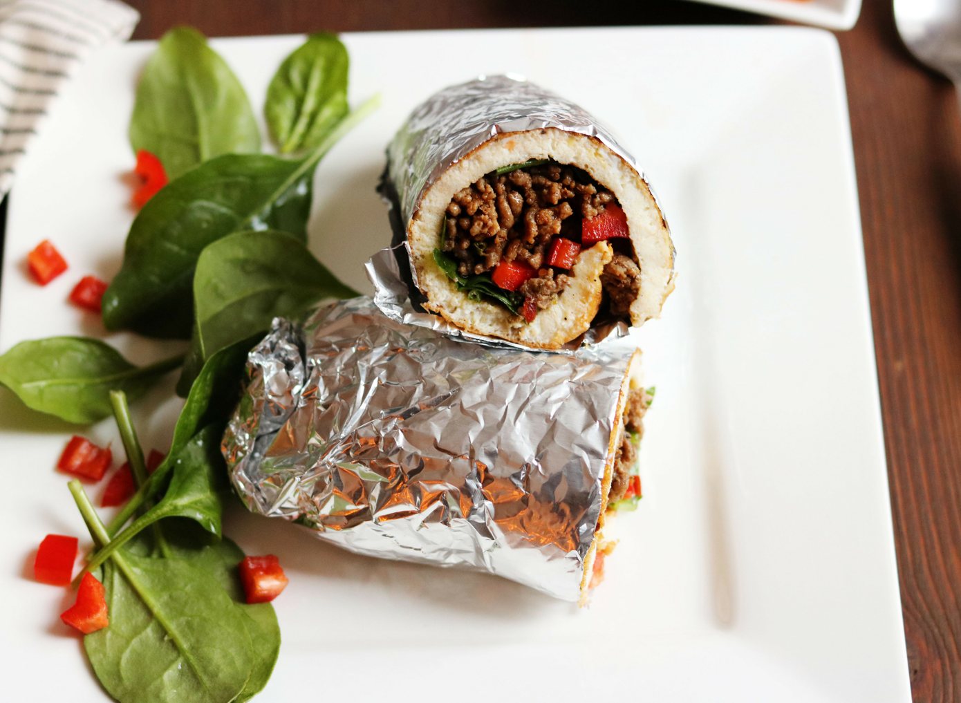 High Protein Mexican Egg Roll