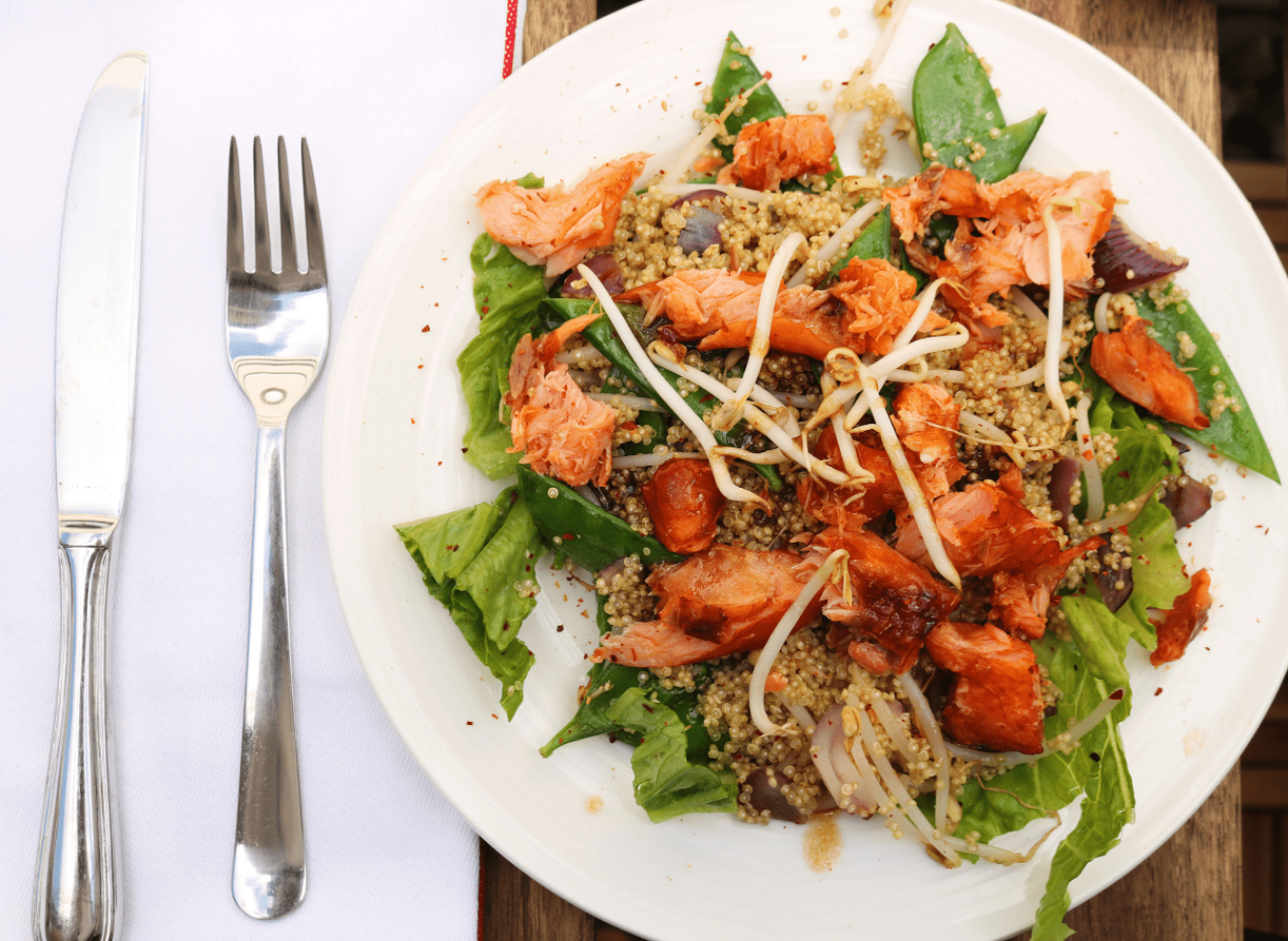 Hot Smoked Salmon & Quinoa Salad