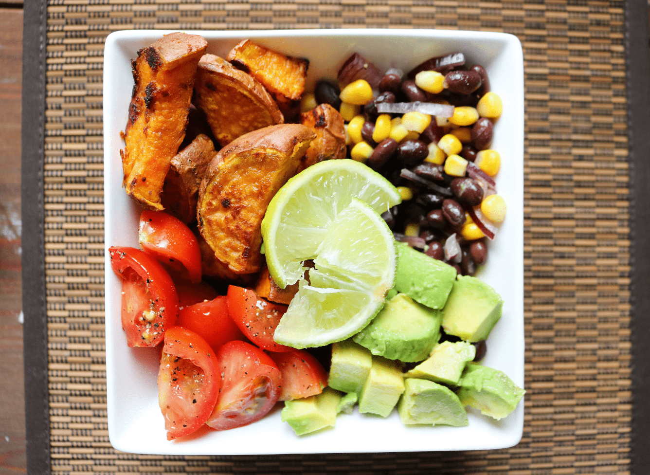 Mexican Salad With Roasted Sweet Potato