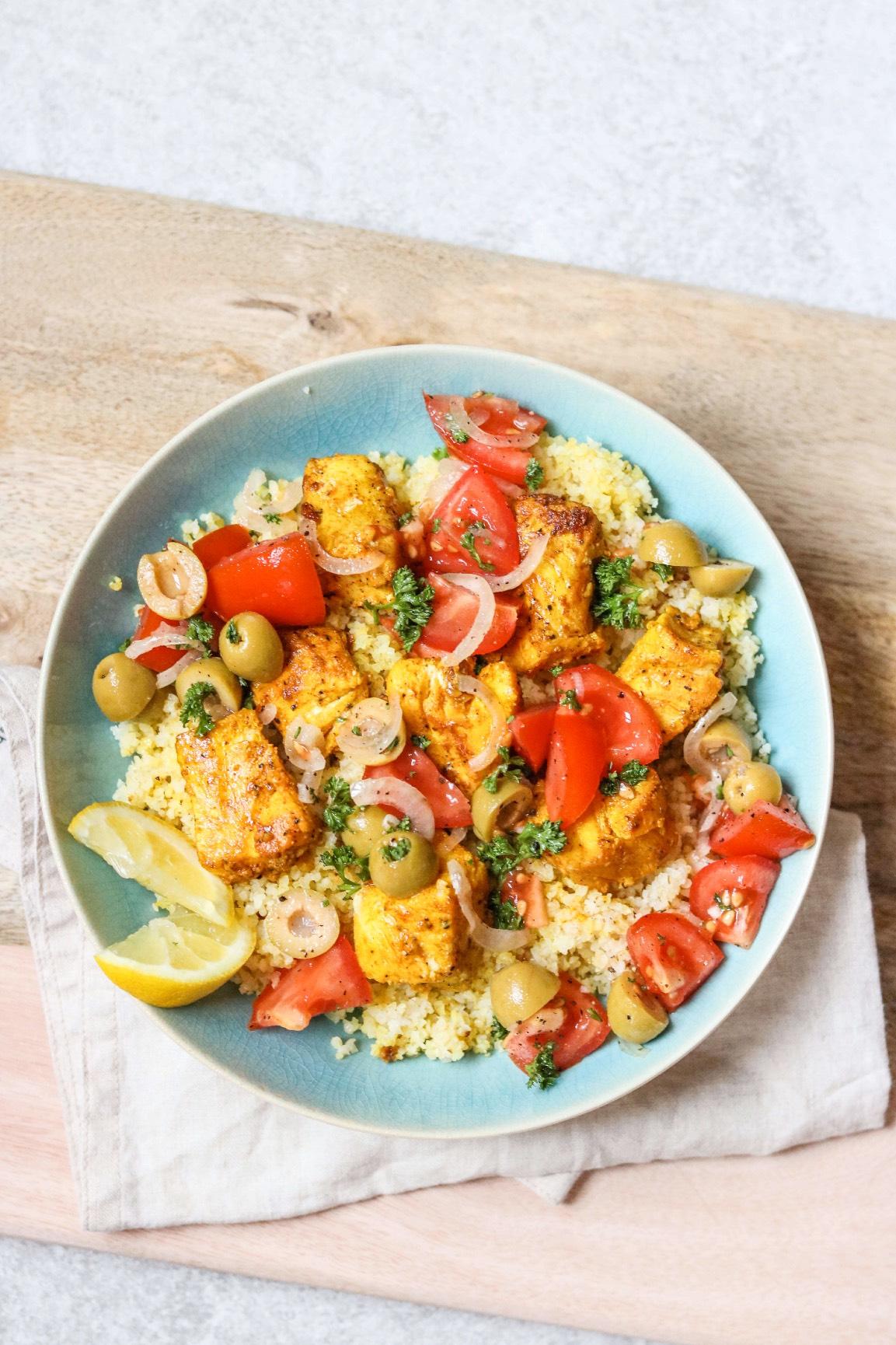Moroccan Cod & Bulgur Salad