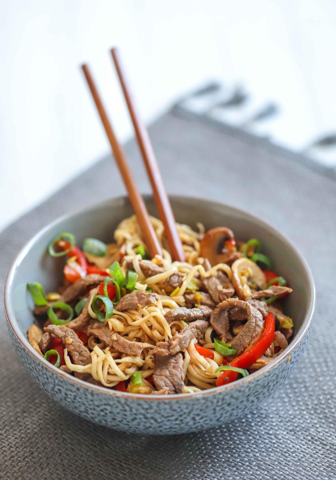 Quick Beef Chow Mein