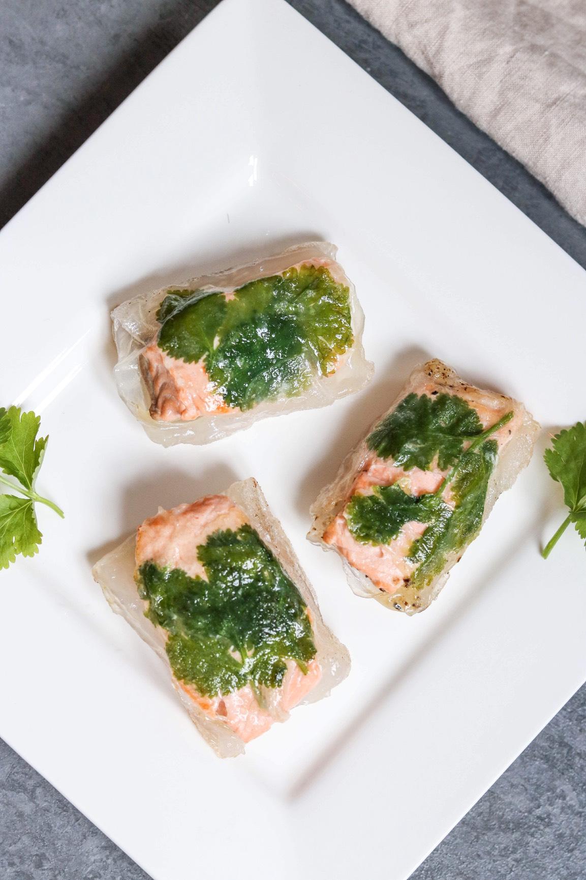 Salmon Spring Rolls