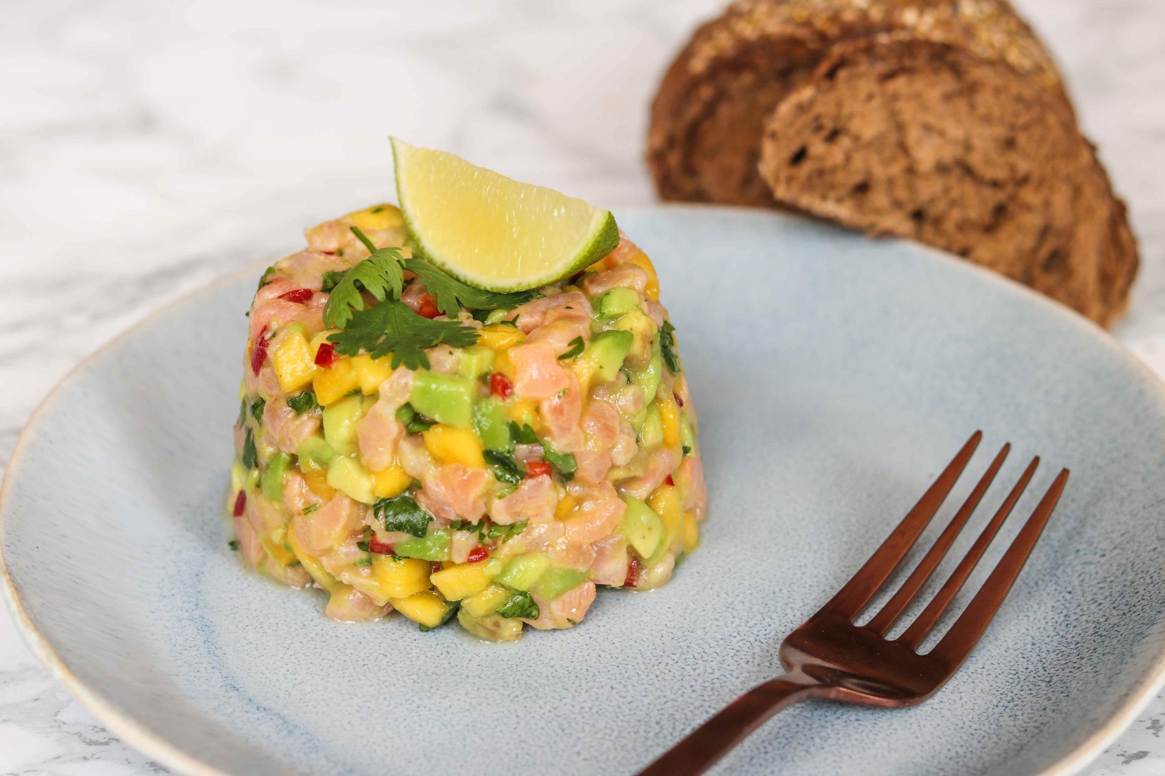 Salmon Tartar With Avocado & Mango