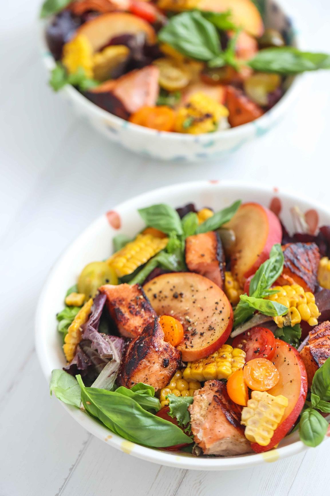 Salmon & Peach Salad