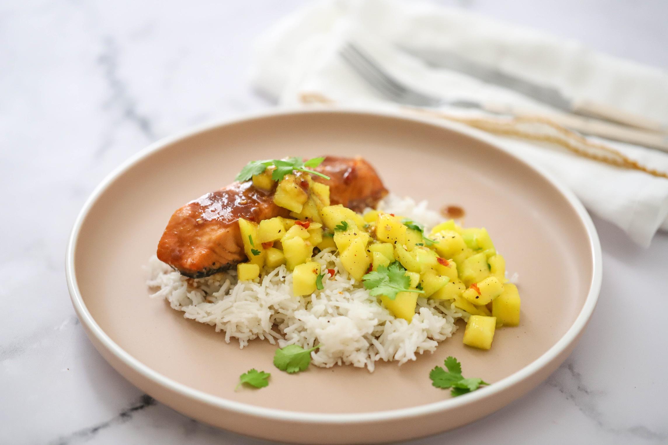 Teriyaki Salmon With Mango Salsa