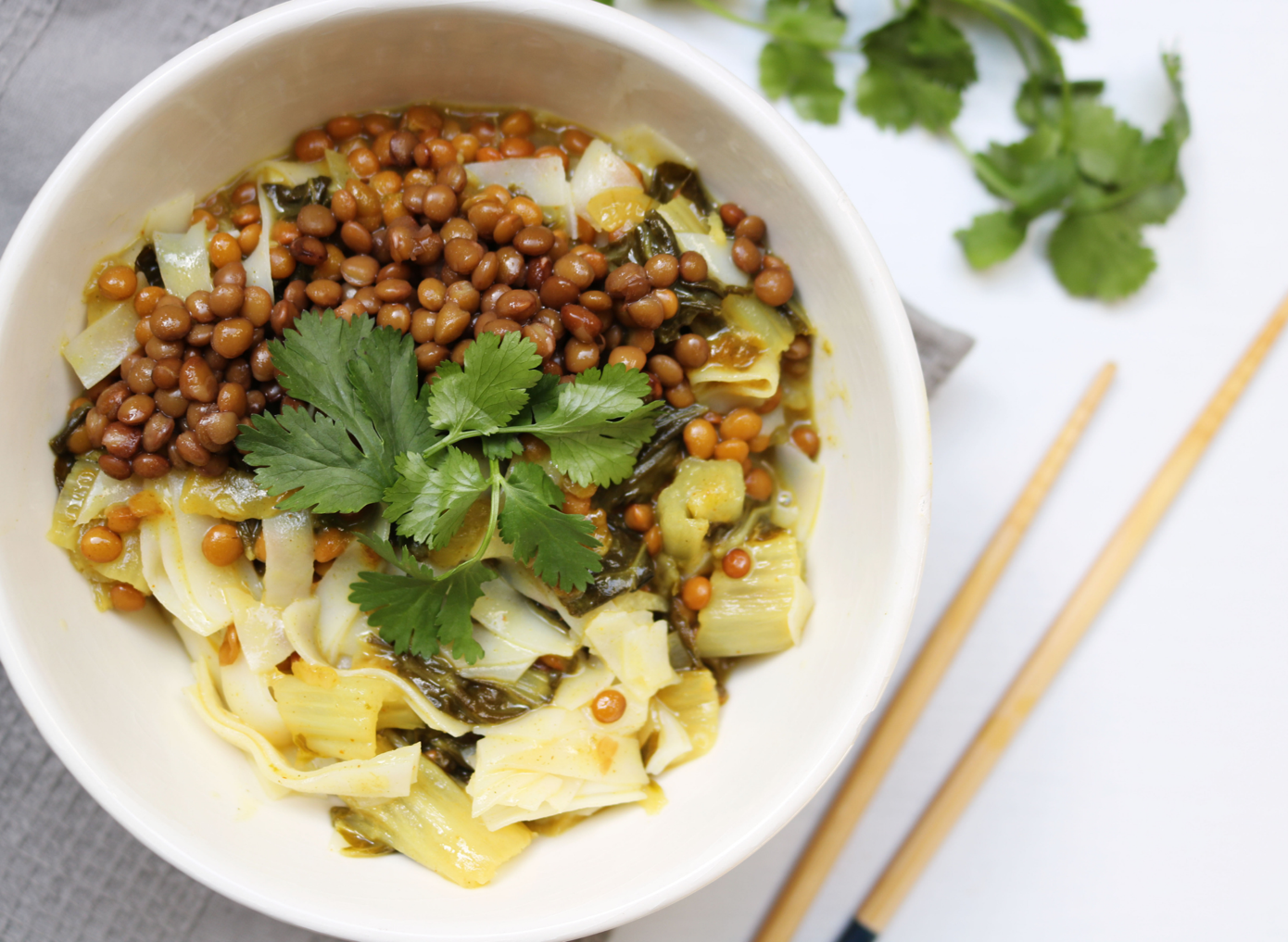 Thai Green Curry With Lentils