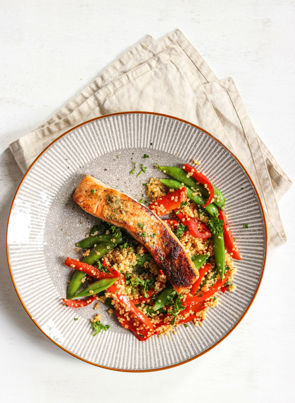 Warm Salmon & Quinoa Salad